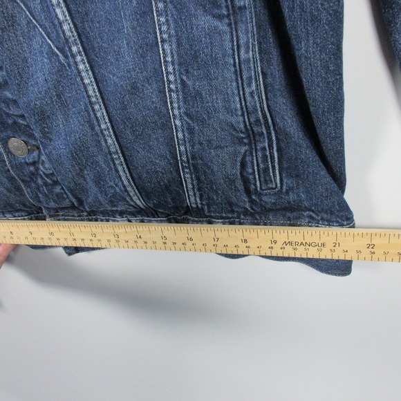 American Eagle Jean Jacket Flex Women 3XL XXXL Blue Denim Western Casual 1004 - Picture 11 of 13